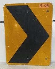 Authentic Retired Street Traffic Road Sign (Chevron)  24"X18" 5-05