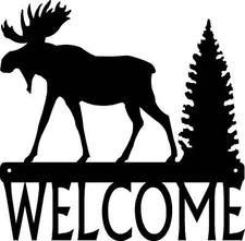 Moose Welcome Sign  - Made in America - Outdoor Decor
