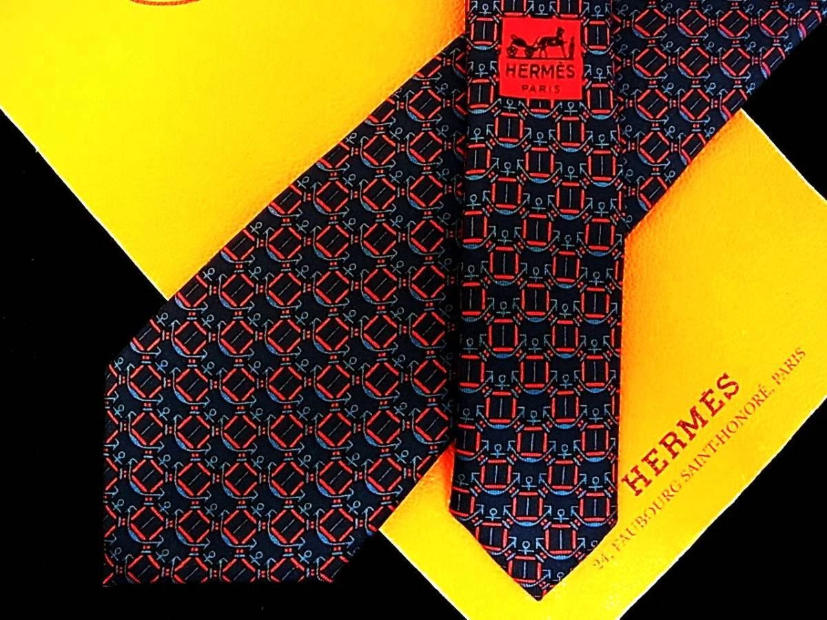 HERMÈS Cravatta uomo HERMES Francia vera seta cravatta abito classico lusso multicolore T66