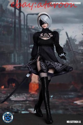 SUPER DUCK SET064 1/6 NieR Automata 2B YoRHa Head Carving & Suit 