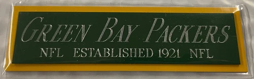GREEN BAY PACKERS NAMEPLATE FOR AUTOGRAPHED SIGNED FOOTBALL-HELMET-PHOTO-JERSEY