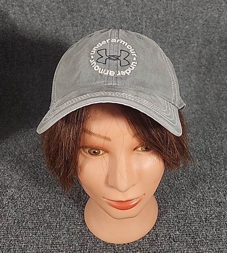 Under Armour Womens Gray Adjustable Baseball Cap One Size Sports Hat  -image