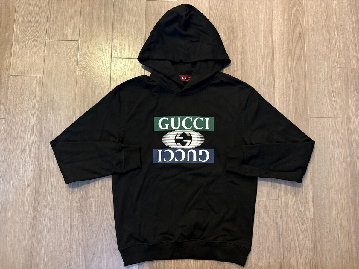 Gucci Cotton Jersey Hooded Sweatshirt hoodie black sz M | eBay Gucci Cotton Jersey Hooded Sweatshirt hoodie black sz M | eBay