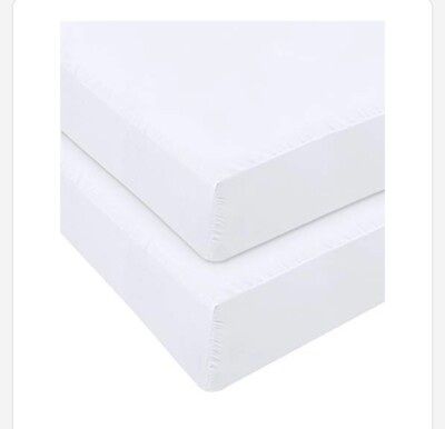 Utopia Bedding Twin Fitted Sheets (Pack of 2, White) NEW