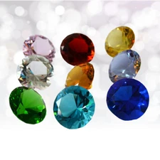 4''/100mm Glass Diamond Shaped Paperweight Home Office Wedding Decoration Gift