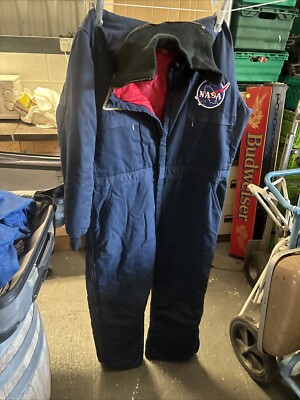 Original NASA Space Shuttle Program Quilted Overalls N.F..A.C Wind Tunnels