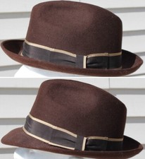 Vtg CHAMP Men's Fedora Soft BROWN Felt Hat Size 7 56 cm Comfort Feel USA