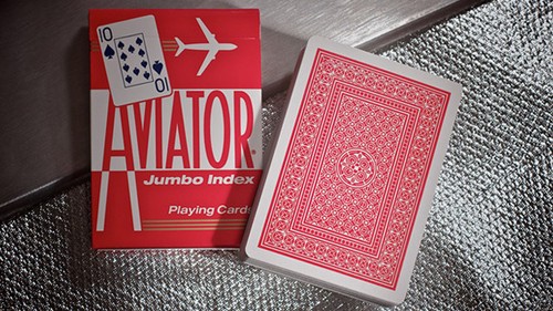 2 DECKS AVIATOR JUMBO INDEX DECK POKER PLAYING CARDS 1 RED 1 BLUE USPCC NEW - Picture 2 of 9