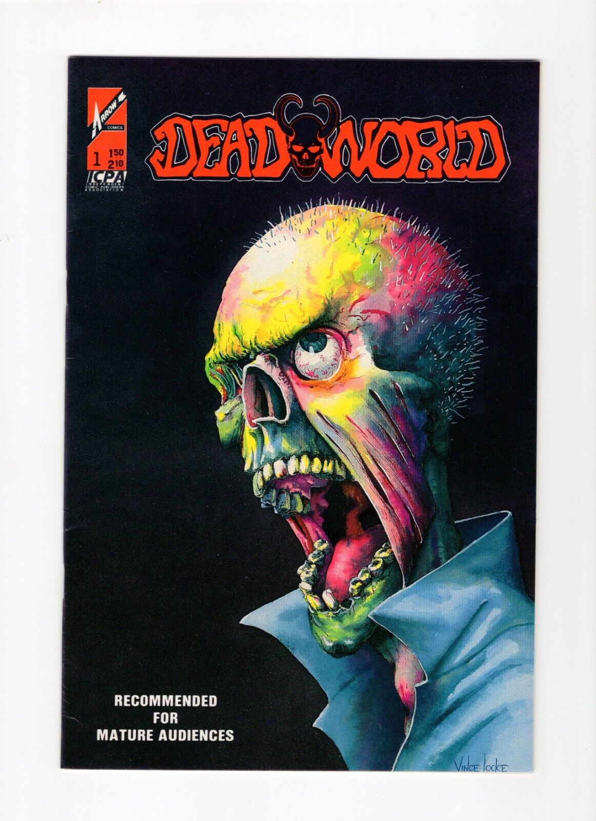 Dead World Horror Comic Book #1 Arrow Comics 1986 Zombies