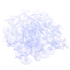 100Pcs Clear Plastic/Rubber Suction Cup Hooks Hanger Window Wall Glass Towel Toy