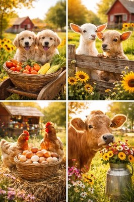 Farm Animals Frammed photos  