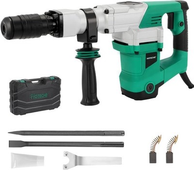 Hoteche Electric Demolition Jack Hammer 1500W Heavy-Duty SDS-Max 12.5A, Green 