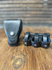 Don Hume Teardrop Handcuff Pouch & Speedloader Revolver Triple Holster Belt