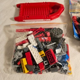 LEGO City Fire Fighter Set 7213 Off-Road Fire Truck & Fireboat COMPLETE