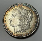 1881 MORGAN DOLLAR UNC RAINBOW