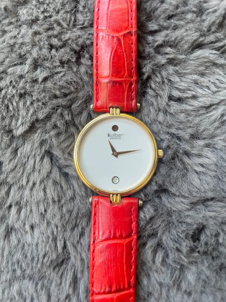 Reloj suizo Kolber Genève para dama - ETA cuarzo 7 joyas correa Hirsch Duke Foto 2 de 4