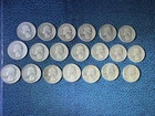 20 Silver Washington Quarters 1935 to 1964