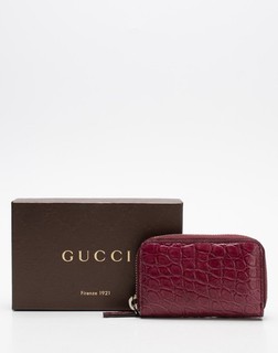 RRP€1140 GUCCI Leather Mini Card Wallet Zip Around Made in Italy