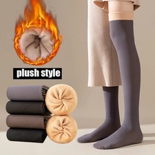Women Winter Stockings Over Knee Thigh High Therma Socks Comfortable Elastic Sli