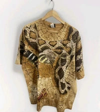 Vintage Liquid Blue Snake Tee XL Desert Wildlife USA Scorpion Graphic