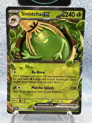 SINISTCHA EX 023/167 TWILIGHT MASQUERADE POKEMON (DOUBLE RARE, NM