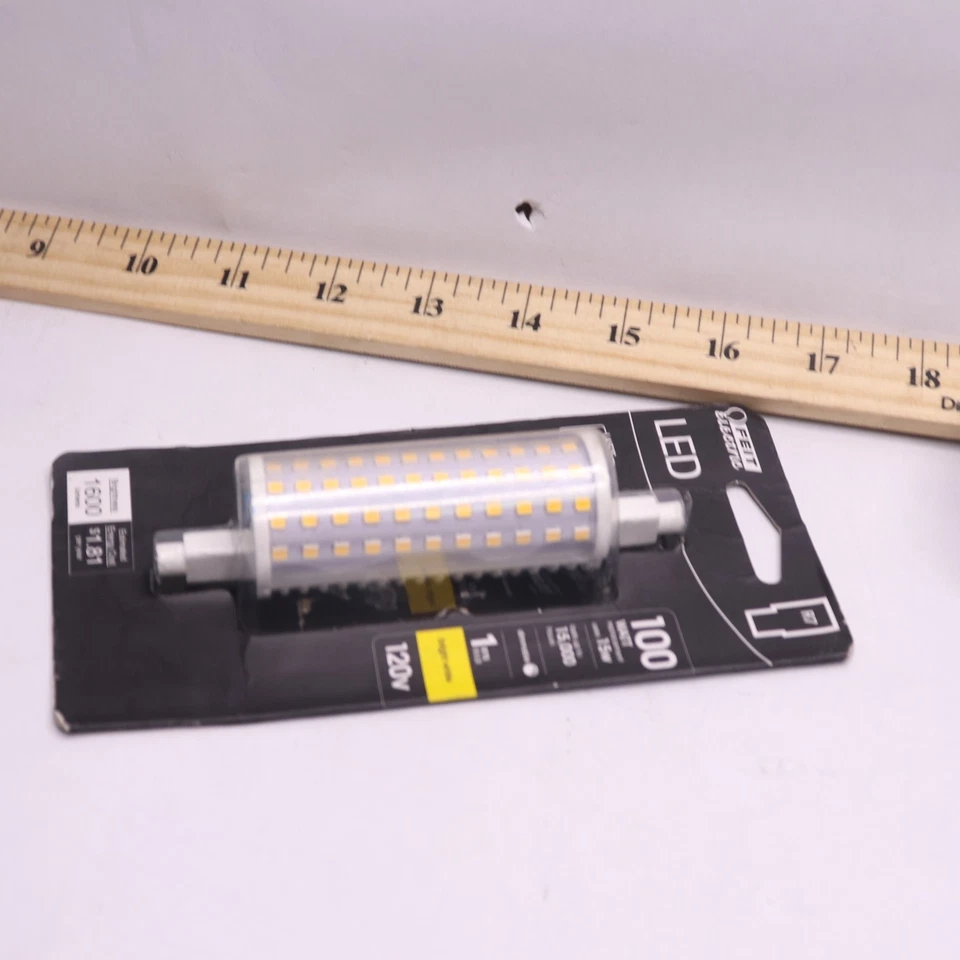 Feit Electric 100-Watt Equivalent R7s 118MM R7 Base LED Light Bulb, Bright White - Image 3 of 4