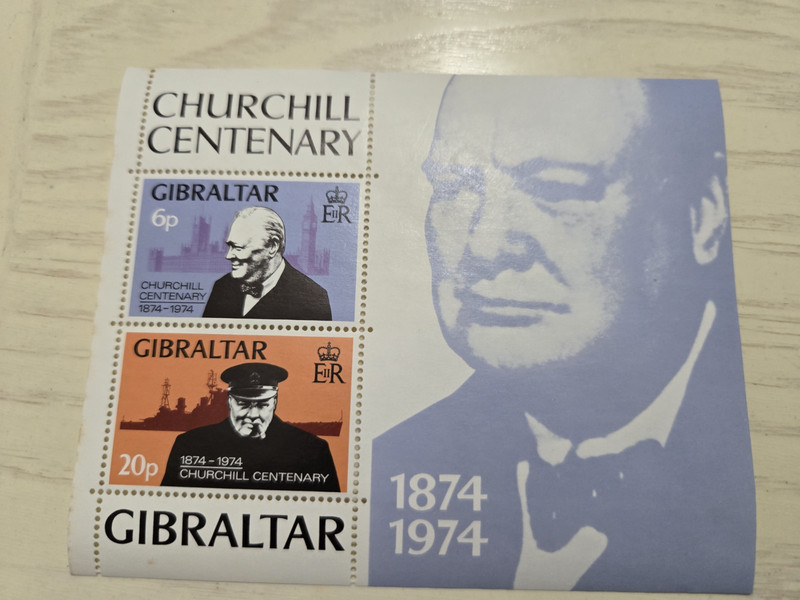 GIBRALTAR WINSTON CHURCHILL SOUVENIR SHEET MNH SET OF 1