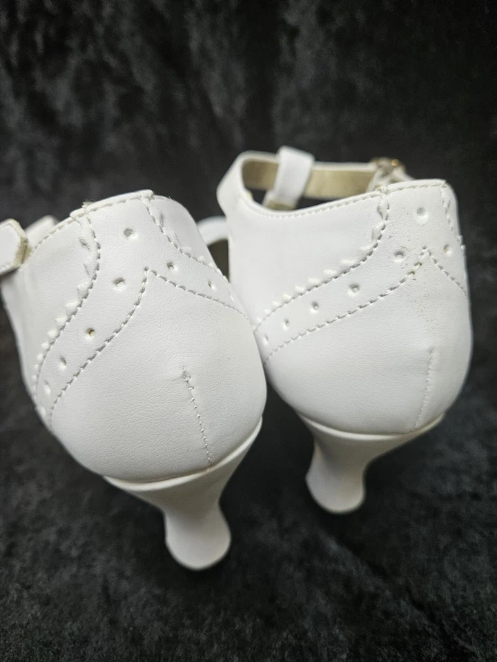 Mary Jane Flapper Shoes 1920's Style Funtasma White size 6 gatsby NEW - Image 4 of 4
