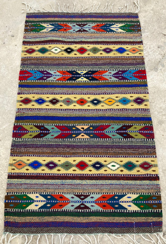 Vintage Traditional Handmade Beautiful Kilim Floor Rug Carpet 102x57 cm