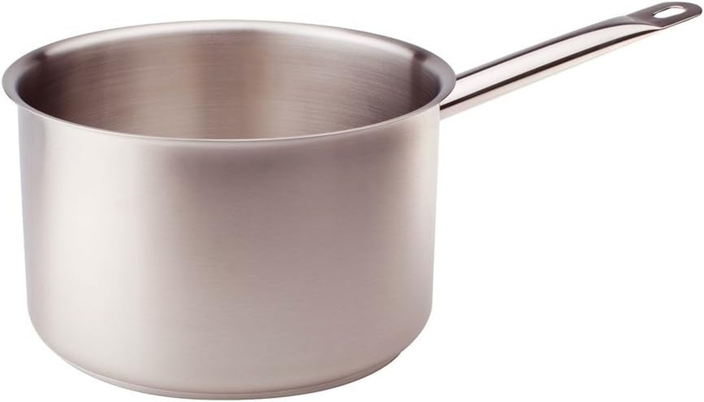 Pentole Agnelli COIX3105E18 Casseruola Alta Con Manico, Acciaio, Argento, 18 Cm