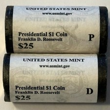 2014 P & D Herbert Hoover / United States Mint Wrap / $25 Mint Rolls