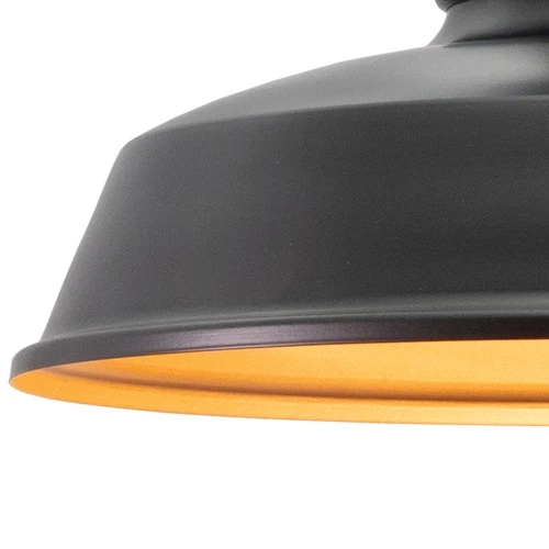 Vaxcel Lighting T0570 Dorado 1 Light 12"W Semi-Flush Dome Ceiling - Dark Bronze - Picture 3 of 10