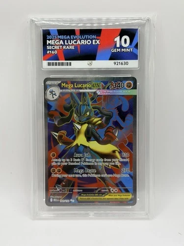 Mega Lucario EX 160/132 ACE 10 Secret Rare Mega Evolution Pokemon TCG Perfect