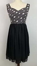 Madison Womens Dress Size Small Black Embriodered