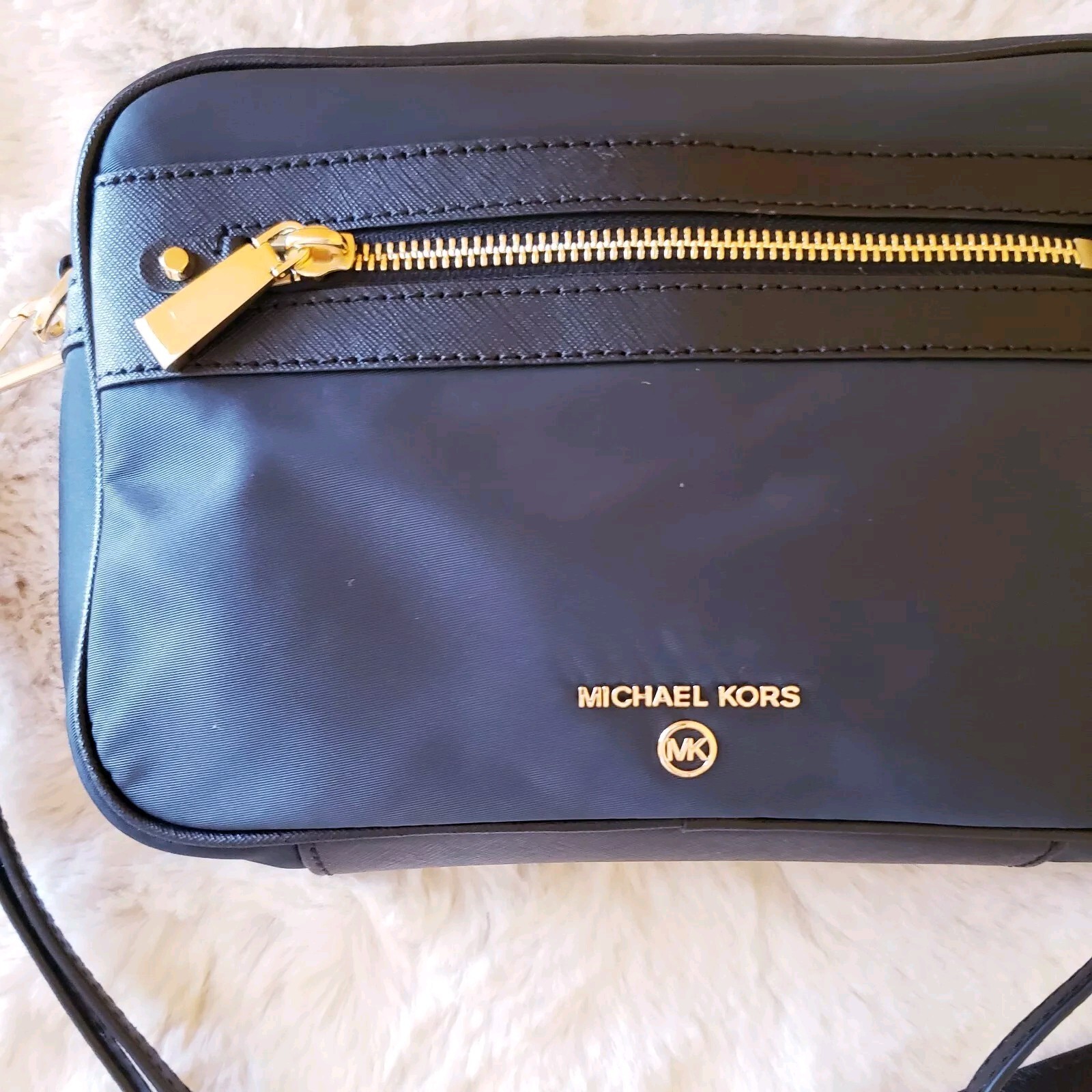Michael Kors Jet Set Charm Women's Navy Blue Crossbody Bag Nylon Leather Trim thumbnail 10