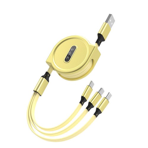 For Universal 3 in 1 Retractable USB Charger Charging Cable Cord for All Phones - Picture 11 of 12