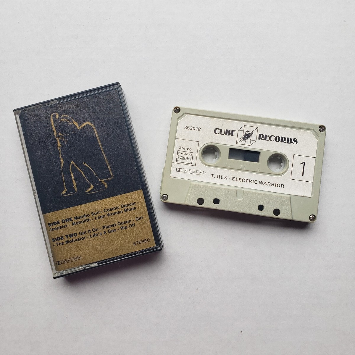 【THE EASTERN OFFENSIVE】VA Cassette Tape T Rex Electric Warrior Cassette Tape 1971 Cube Records White