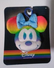 Disney RAINBOW Minnie Plush Keychains Just Play Toy For 2  Christmas Gift