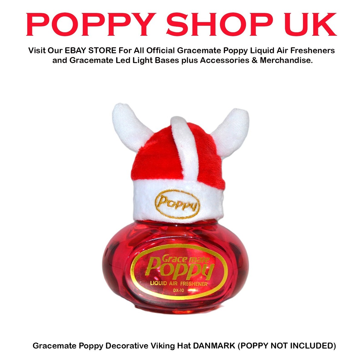 Gracemate Poppy Decorative Viking Hat DENMARK WITH FREE NEXT DAY DELIVERY