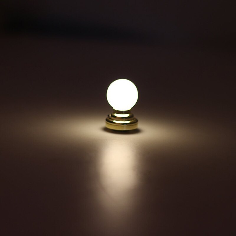 Lámpara de techo LED blanca escala 1:12 miniaturas para casa de muñecas con decoración de batería