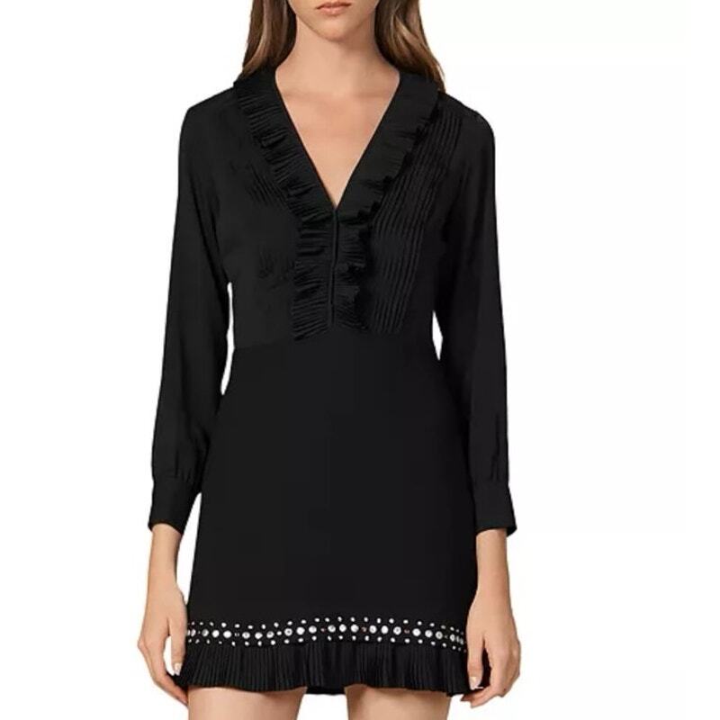 Sandro Coreen Embellished dress - Black