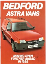 Bedford Astra Van Mk2 1984-1985 UK Market Sales Brochure 1.3, 1.6, 1.6D Fleet, L