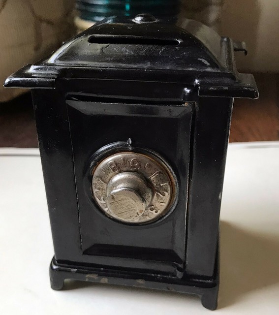 vintage toy safe bank