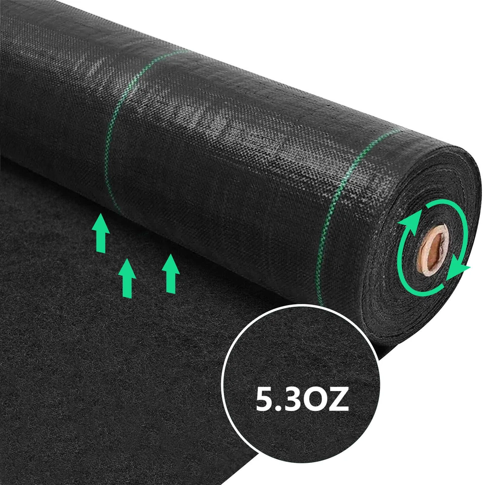 Cubierta de suelo tejida barrera de malezas de jardín tela de paisaje de alta resistencia de 3,2/5,3 oz Foto 2 de 4