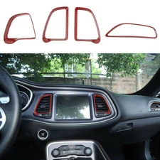 Dashboard Air Vent Ring Trim Decor Bezels For Dodge Challenger 15+ Accessories
