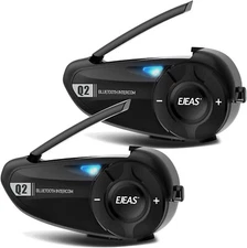 2 x Motorcycle Intercom Bluetooth Headset Headphone Noise Reduction CVC 2 Riders