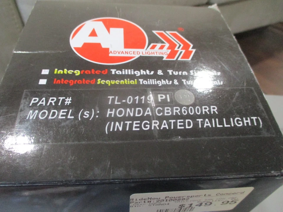NOS Advanced Lighting Honda Smoke Integrated Tail Light CBR600RR TL-0119 - Image 4 of 4