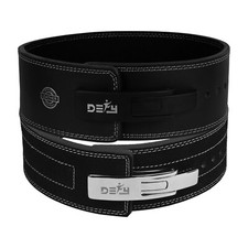 DEFY Weight Lifting Buckle Lever Leather Belt Gym Training Power Lifting Belt