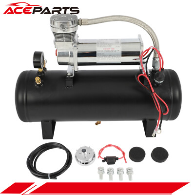 2.5 Gal Air Tank 200 Psi Compressor Onboard System Kits For Train Horn Car 12V