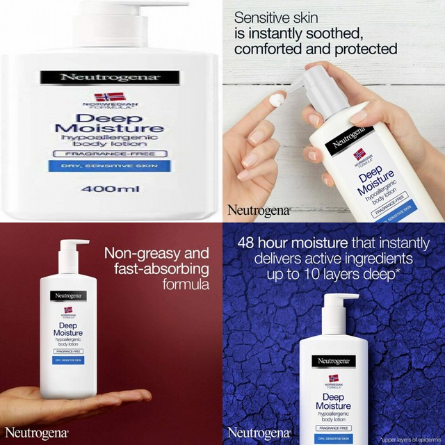 neutrogena deep moisture body lotion sensitive